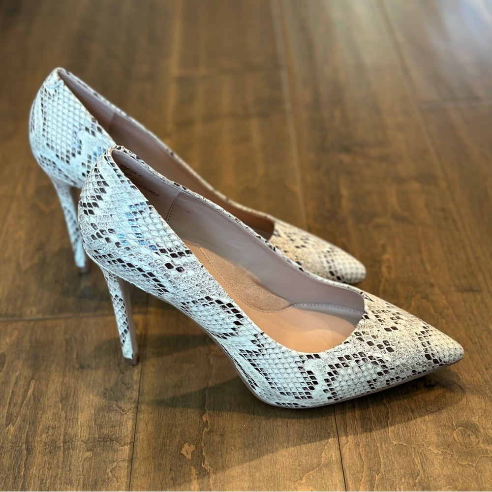 BGBGeneration snakeskin heels.  Size 8